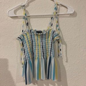 cinched short tank top